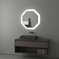 Зеркало Evoform Ledshine 80x80 с подсветкой 25.5 W - сенсорный выключатель - нейтральный белый свет арт-BY 2605 — фото 3, Зеркала в ванную комнату