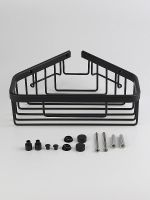 Полка корзина Sonia Contract 189847 угловая Черная матовая — фото 3, Полки для ванной и душа