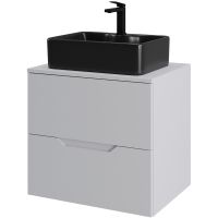 Тумба с раковиной Orange Line 60 Li-60TuwMDF+B01-475MB подвесная Белая матовая — фото 1, Тумбы с раковиной