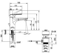 Смеситель для раковины Villeroy&Boch O.Novo Start TVW10510111061 Хром — фото 2, Смесители для раковины