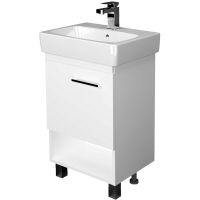 Тумба под раковину 1MarKa Tera 55 У76059 Белая глянцевая — фото 1, Тумбы под раковину