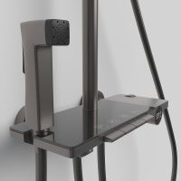 Товар: Душевая система Berges Pulsar 075013 с термостатом Оружейная сталь - фото 8 Душевая система Berges Pulsar 075013 с термостатом Оружейная сталь — фото 8, Душевые стойки