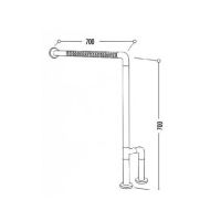 Поручень для унитаза Creavit TB303 Серый — фото 3, Поручни для ванной