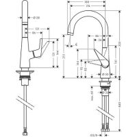 Товар: Смеситель для кухни Hansgrohe Talis M51 220 72814800 Сталь - фото 2 Смеситель для кухни Hansgrohe Talis M51 220 72814800 Сталь — фото 2, Смесители