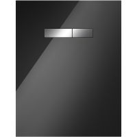 Клавиша смыва Tece Lux 9650004 для унитаза Черная Хром глянцевый — фото 1, Комплектующие для душевого оборудования