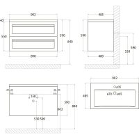 Товар: Тумба под раковину Art&Max AM-Platino-900-2C-SO-TM подвесная Бирюзовая матовая - фото 4 Тумба под раковину Art&Max AM-Platino-900-2C-SO-TM подвесная Бирюзовая матовая — фото 4, Мебель для ванной