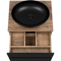 Товар: Тумба под раковину Brevita Dakota 60 DAK-09060-19/02-2Я подвесная Черный кварц Дуб Галифакс олово - фото 5 Тумба под раковину Brevita Dakota 60 DAK-09060-19/02-2Я подвесная Черный кварц Дуб Галифакс олово — фото 5, Мебель для ванной