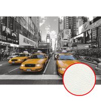 Фреска Ortograf Небоскребы 3761 Фактура флок FLK Флизелин (4*2,7) Серый/Желтый, Город/Автомобили — фото 1, Фрески