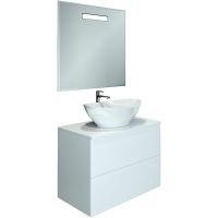 Тумба под раковину Orange Otto Ot-75TuGLASS подвесная Белый глянцевый — фото 10, Тумбы под раковину