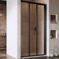 Душевая дверь Ravak Supernova ASDP3-100 00VA03R2Z1 профиль Черный стекло Transparent — фото 1, Душевые двери в нишу