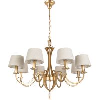 Люстра Divinare Florence 6819/19 SP-8 Бежевая Золото матовое — фото 1, Люстры