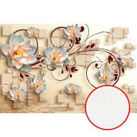 Фреска Ortograf 3D 6658 Фактура бархат FX Флизелин (2,6*1,69) Бежевый/Разноцветный, Цветы/Геометрия арт-6658 (бархат FX) — фото 1, Фрески