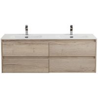 Тумба под раковину BelBagno Kraft 120 KRAFT-1200-4C-SO-2-RGB подвесная Rovere Galifax Bianco — фото 1, Тумбы под раковину