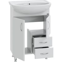 Тумба под раковину СанТа Сити 60 201076 Белая — фото 2, Тумбы под раковину