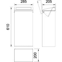 Контейнер для мусора Nofer 14188.2.S с замком Сатин — фото 2, Мусорные ведра