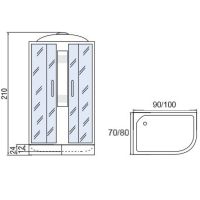 Душевая кабина Мономах 100x80x24 МЗ L 10000005821 без гидромассажа — фото 6, Душевые кабины