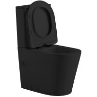 Товар: Унитаз компакт Abber Bequem AC1112TMB Черный матовый с бачком и сиденьем Микролифт - фото 5 Унитаз компакт Abber Bequem AC1112TMB Черный матовый с бачком и сиденьем Микролифт — фото 5, Напольные унитазы