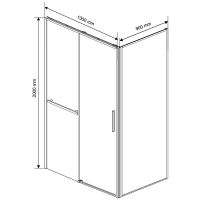 Душевой уголок Vincea Slim Soft 130x90 профиль Хром стекло прозрачное арт-VSR-1SS9013CL — фото 11, Прямоугольные душевые уголки