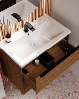 Товар: Тумба под раковину WellWant Rovero 80 WWTRN0821EB подвесная Дуб - фото 6 Тумба под раковину WellWant Rovero 80 WWTRN0821EB подвесная Дуб — фото 6, Мебель для ванной