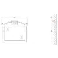 Товар: Зеркало BelBagno Primavera 99 BB45S/PBA Bianco Antico - фото 4 Зеркало BelBagno Primavera 99 BB45S/PBA Bianco Antico — фото 4, Зеркала в ванную комнату