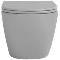 Товар: Унитаз Sintesi Evi SIN-TS-EVI-151GM подвесной Серый матовый с сиденьем Микролифт - фото 4 Унитаз Sintesi Evi SIN-TS-EVI-151GM подвесной Серый матовый с сиденьем Микролифт — фото 4, Подвесные унитазы