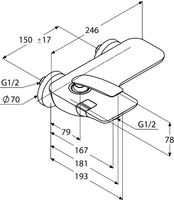 Товар: Смеситель для ванны Kludi Balance 524458775 Черный Хром - фото 2 Смеситель для ванны Kludi Balance 524458775 Черный Хром — фото 2, Смесители