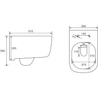 Товар: Унитаз beWash Schutz BKWHR102510 подвесной Черный матовый с сиденьем Микролифт - фото 6 Унитаз beWash Schutz BKWHR102510 подвесной Черный матовый с сиденьем Микролифт — фото 6, Унитазы