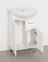 Тумба под раковину Style Line Эко Волна 11 Антик 55 Белый глянец — фото 3, Тумбы под раковину