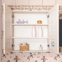 Подвесной шкаф Бриклаер Кантри 65 Бежевый дуб прованс арт-4627125413643 — фото 4, Шкафы для ванной