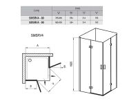 Товар: Душевой уголок Ravak Smartline SMSRV4-80 80x80 1SV44A00Z1 профиль Хром стекло Transparent - фото 7 Душевой уголок Ravak Smartline SMSRV4-80 80x80 1SV44A00Z1 профиль Хром стекло Transparent — фото 7, Квадратные душевые уголки