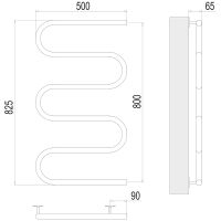 Электрический полотенцесушитель Terminus Ш-образный 500x800 4620768883965 Хром — фото 4, Электрические полотенцесушители