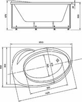 Акриловая ванна Aquatek Бетта 150x95 R BET150-0000058 без гидромассажа с фронтальной панелью с каркасом (разборный) со слив-переливом — фото 4, Акриловые ванны