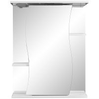 Зеркальный шкаф Stella Polar Волна Лолита 55 с подсветкой Белый арт-SP-00000042 — фото 2, Зеркальные шкафы в ванную