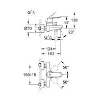 Смеситель для ванны Grohe Eurosmart Cosmopolitan Хром арт-32831000 — фото 5, Смеситель для ванны