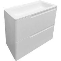 Тумба с раковиной Эстет Kare Luxe 60 ФР-00007074 подвесная Белая — фото 1, Тумбы с раковиной