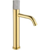 Смеситель для раковины Boheme Stick 122-G-MR-WHITE Золото Белый — фото 1, Смесители