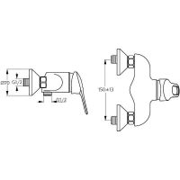 Смеситель для душа Ideal Standard San Remo B7528AA Хром — фото 2, Смеситель для душа