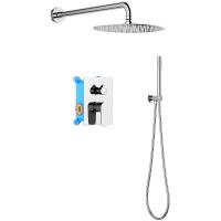 Душевая система Aquatek Оберон AQ1272CR Хром — фото 1, Встраиваемые душевые комплекты