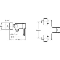 Товар: Смеситель для душа Jacob Delafon Cuff E45533-CP Хром - фото 2 Смеситель для душа Jacob Delafon Cuff E45533-CP Хром — фото 2, Смеситель для душа