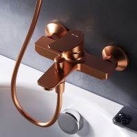 Смеситель для ванны AM.PM X-Joy F85A10044 Розовое золото — фото 3, Смесители