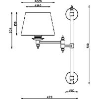 Настенный светильник Crystal Lux Poesia AP1 Chrome Белый Хром — фото 3, Светильники
