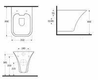 Унитаз биде beWash Ladoga 54303601 подвесной Белый глянец с сиденьем Микролифт — фото 3, Унитазы