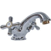 Смеситель для раковины Webert Armony AM700108017 Хром Золото — фото 1, Смесители