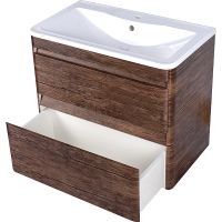 Тумба под раковину Style Line Атлантика Люкс Plus 80 ЛС-00000664 подвесная Старое дерево — фото 3, Тумбы под раковину