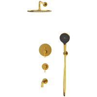 Душевая система Whitecross Y brushed gold YSET07TOPGLB Брашированное золото — фото 2, Душевое оборудование. Душевая программа