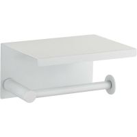 Держатель туалетной бумаги Boheme Uno 10971-MW с полкой Белый матовый — фото 1, Держатели туалетной бумаги