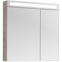 Зеркальный шкаф Dreja Max 80 77.9010D с подсветкой Дуб Кантри — фото 1, Зеркальные шкафы в ванную