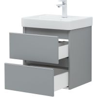 Тумба под раковину Aquanet Вега 50 329600 подвесная Мисти грин — фото 8, Тумбы под раковину