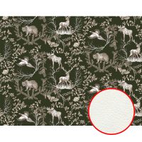 Фреска Ortograf Flora 31303 Фактура флок FLK Флизелин (3,5*2,7) Зеленый/Коричневый, Птицы/Животные — фото 1, Фрески