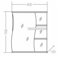 Зеркальный шкаф СанТа Волна 60 L 101013 Белый — фото 3, Зеркальные шкафы в ванную